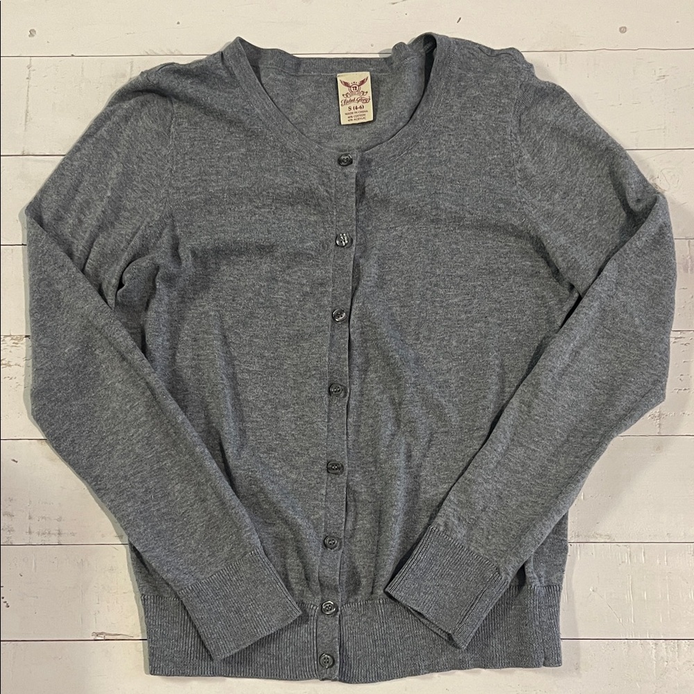 Faded Glory Grey Button-Up Cardigan